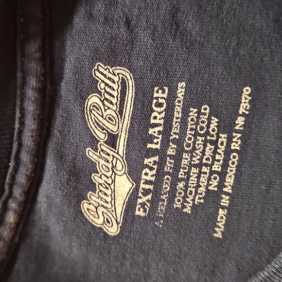 HANALEI BAY Distress denim blue long sleeve graphic tee Kaua'i XL Aloha Islands - Picture 4 of 8